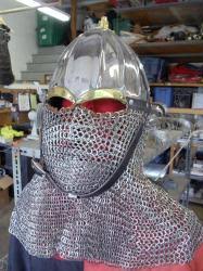 Fluted Rus Helm with stainless Chain Drape